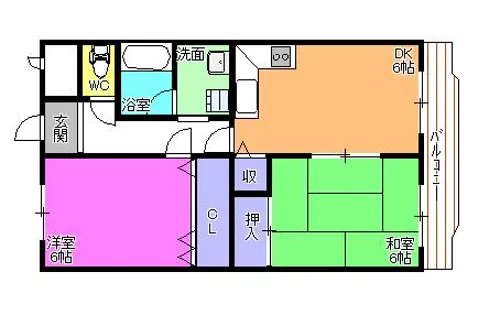ヴィーブル新在家【3階】の間取り