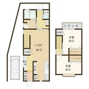 滋賀県大津市本宮2丁目【一戸建】の間取り