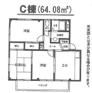 ビラいわせ C棟【202号室】の間取り
