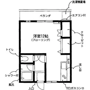 コーポ中西A棟【203号室】の間取り