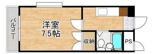 ビブレマンション三萩野【605号室】の間取り