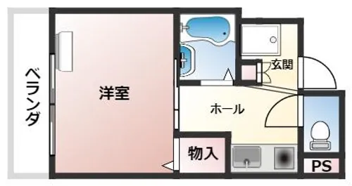 シャンテ武庫川【402号室】の間取り