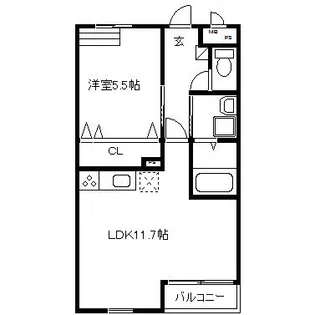 愛知県名古屋市緑区大清水2丁目【アパート】の間取り