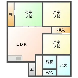 センタービル飯塚【5階】の間取り
