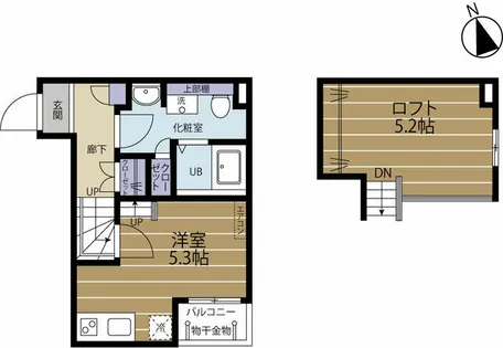 ランドスクエア下市場 105号室【105号室】の間取り
