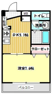 ルミエールⅡ【201号室】の間取り