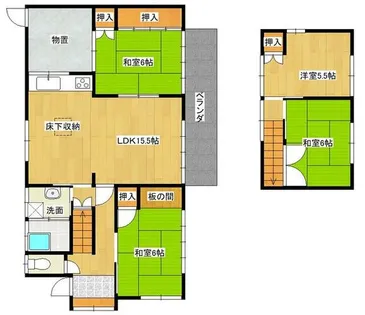 福岡県太宰府市通古賀5丁目【一戸建】の間取り