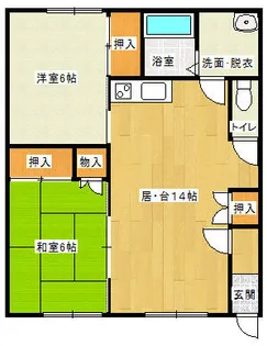ハイツコムカラ【203号室】の間取り