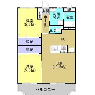 アドバンス楽市【102号室】の間取り