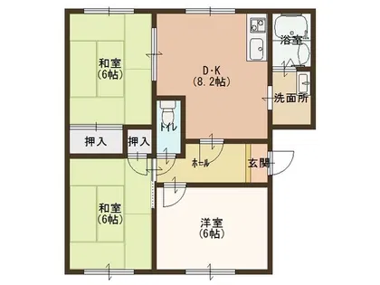グリーンハイツⅡ【107号室】の間取り