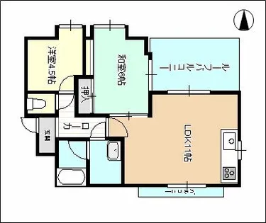 ラ・キャッスル21 原【703号室】の間取り