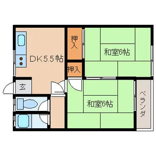京都府向日市上植野町【アパート】の間取り