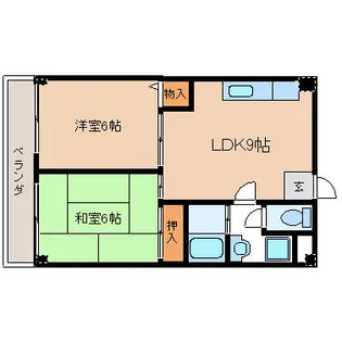 京都府長岡京市今里【マンション】の間取り