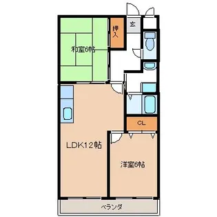 パレス金ヶ原【403号室】の間取り