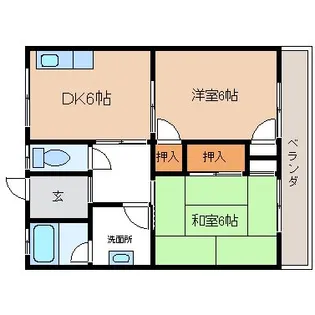 京都府向日市物集女町【マンション】の間取り