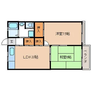 京都府向日市寺戸町【アパート】の間取り