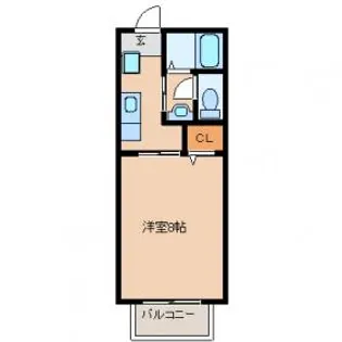 京都府長岡京市東神足1丁目【アパート】の間取り