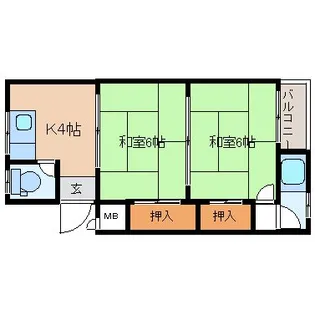京都府長岡京市友岡1丁目【マンション】の間取り