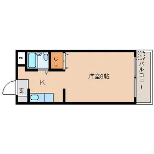 京都府向日市鶏冠井町山畑【マンション】の間取り