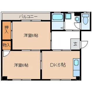 京都府長岡京市開田1丁目【マンション】の間取り
