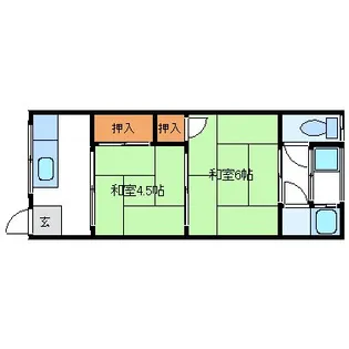 京都府長岡京市井ノ内下東ノ口【アパート】の間取り