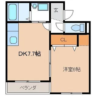 京都府長岡京市神足1丁目【マンション】の間取り