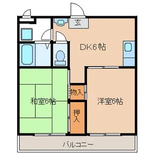 京都府向日市上植野町【マンション】の間取り