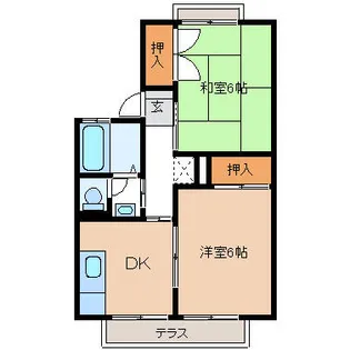 京都府長岡京市神足3丁目【アパート】の間取り