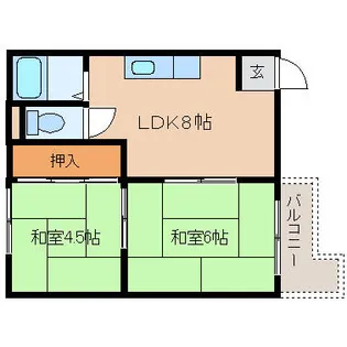 京都府長岡京市今里【マンション】の間取り