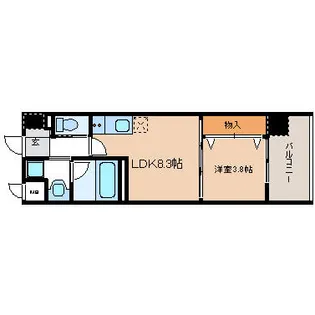 京都府長岡京市開田1丁目【マンション】の間取り