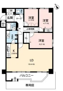 ライオンズマンション本郷通【104号室】の間取り