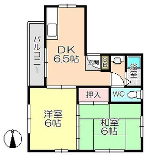 シャローム中村2番館【1階】の間取り