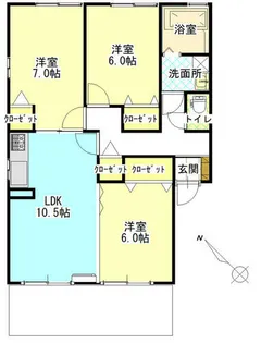 曽汀ガーデン【1階】の間取り