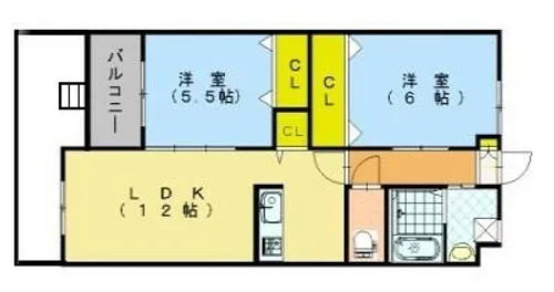 クレストK【104号室】の間取り