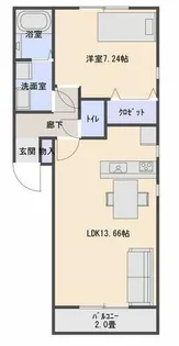 スプリングコート【201号室】の間取り