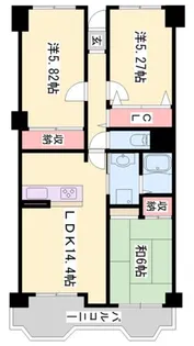 シャトゥ・ブランシェ【8階】の間取り