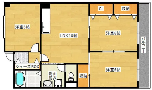 中野セカンドハイツ【4階】の間取り