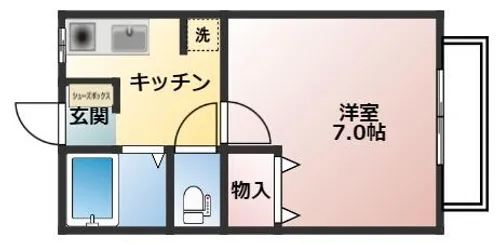 ルミエール池田【108号室】の間取り