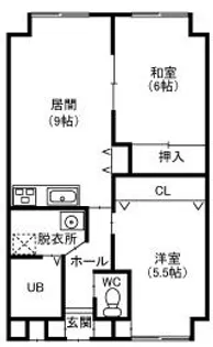 南幌アラビス【305号室】の間取り
