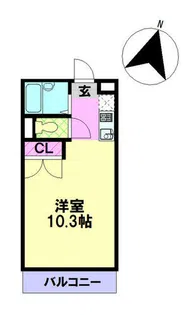 ルナTAKINO【103号室】の間取り