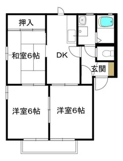 セントラルハイツB棟【101号室】の間取り