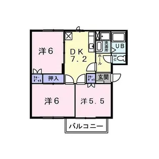 福岡県北九州市八幡西区御開4丁目【アパート】の間取り