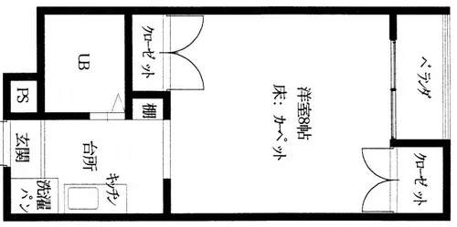 メゾン山内ーⅡ【203号室】の間取り