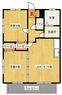 ベルファミーユ歴木【102号室】の間取り