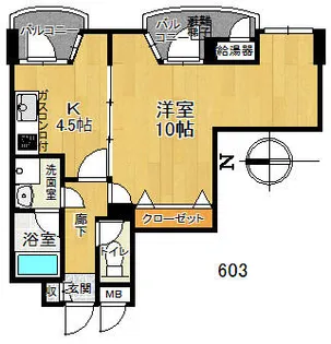 京都府京都市中京区壬生東檜町【マンション】の間取り