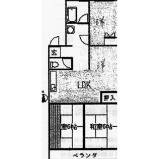 名流ハイツ【1階】の間取り