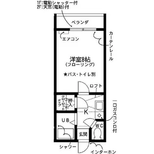 セザンヌ小鷹野2【205号室】の間取り