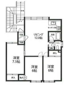 ポプラハイツ【2号室】の間取り