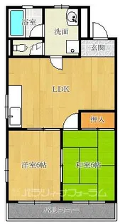 ルネ若草【2階】の間取り