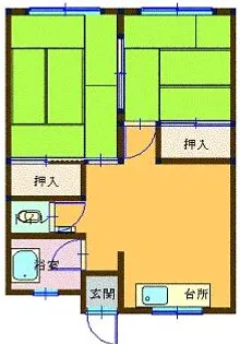 沙久荘【101号室】の間取り